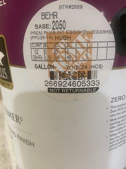 BEHR Eggshell Hush Light Blue Paint 