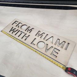 Laser cut wooden sign