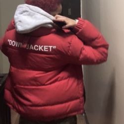 OFF-WHITE DOWN JACKET LARGE 