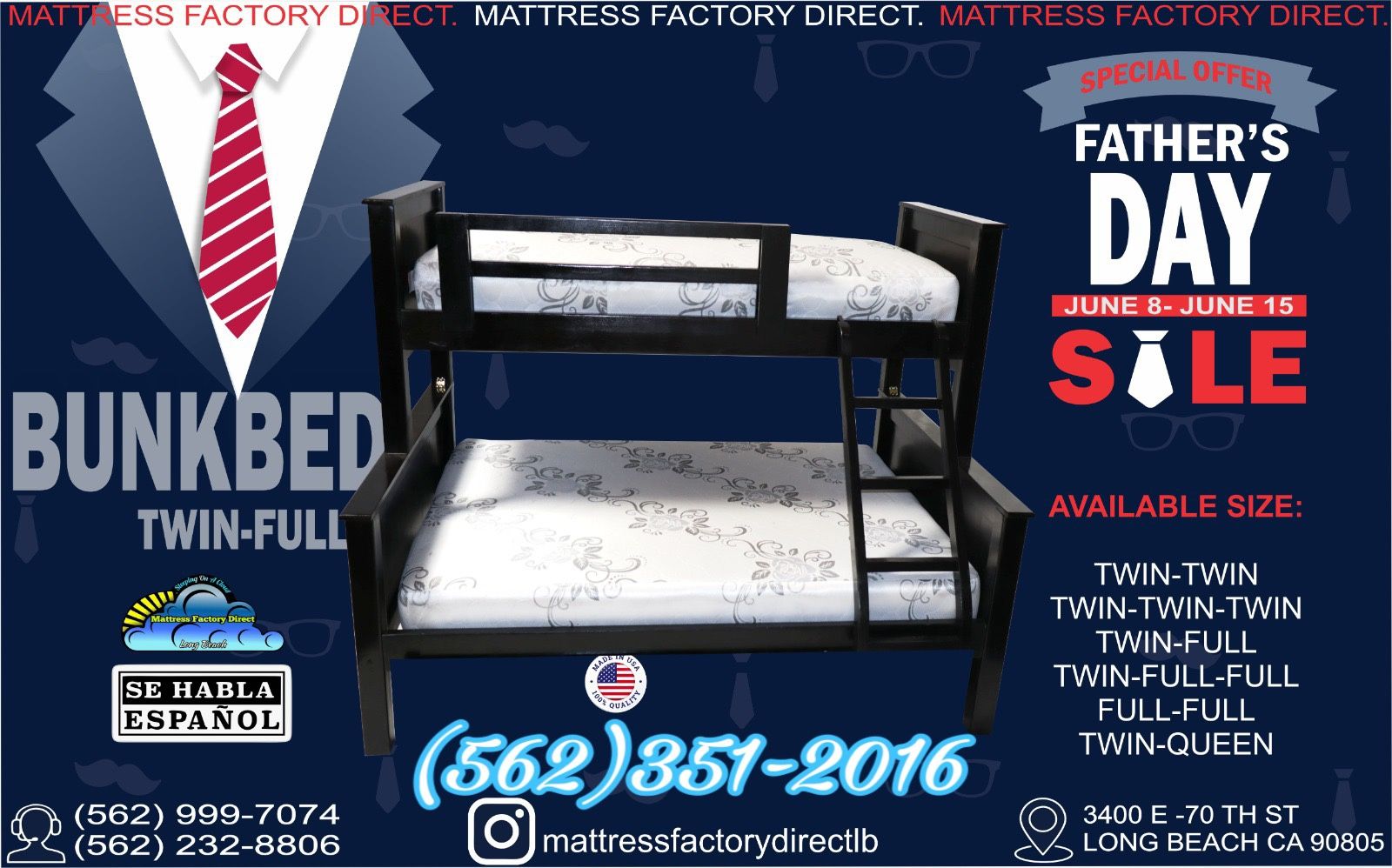 Twin Full Black Bunk Bed With Mattresses Colchones Nuevos
