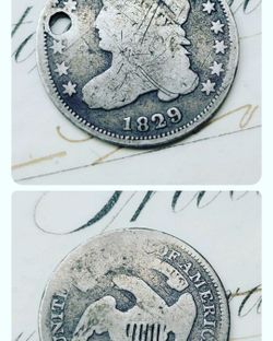 Holed 1929 Capped Bust Dime