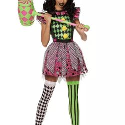 Adult Neon Clown Costume