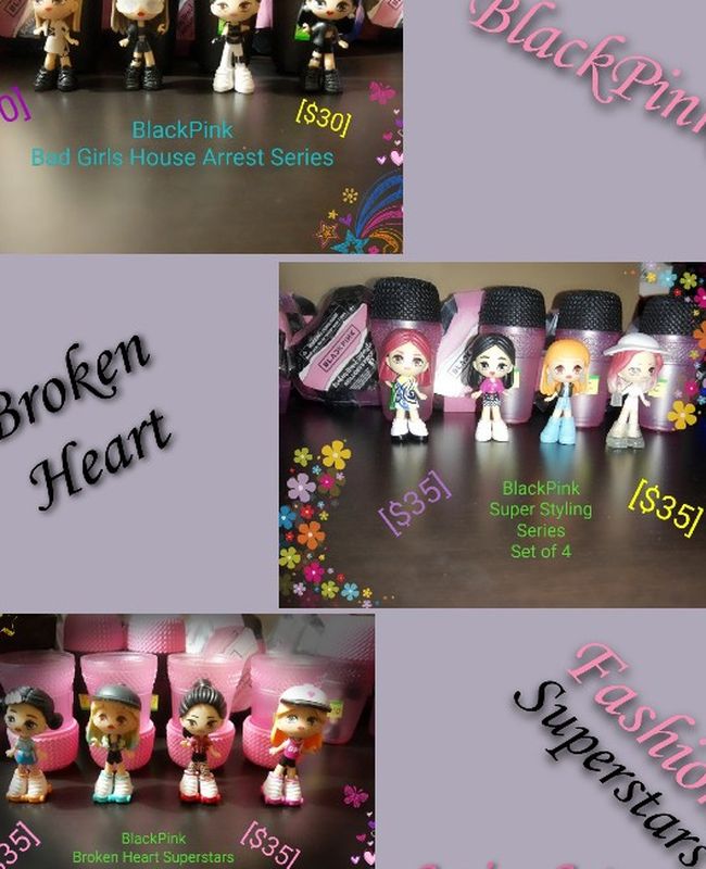Black Pink Broken Heart Superstars Sets