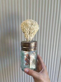 Beach style decor Glass Jar with Coral