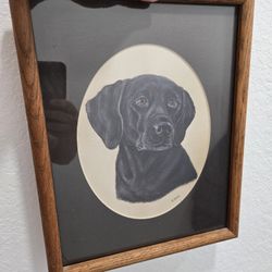 Geri Madden Portrait "Black Lab" Signed 1" x 12" x 15"