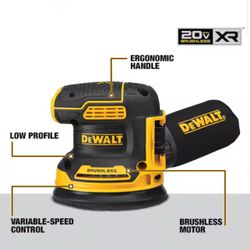 DEWALT 20V MAX XR Cordless Brushless 5 in. Random Orbital Sander (Tool Only)