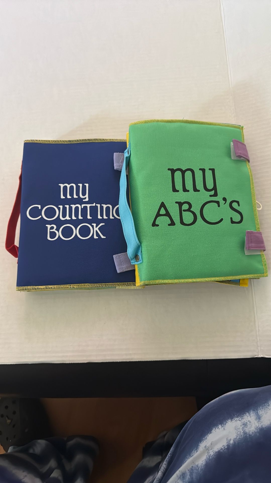 lot of two Lillian Vernon cloth books titled "My ABC's" and "My Counting