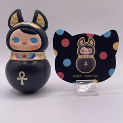 PUCKY Roly-Poly Kitty Series Figure-Black Cat