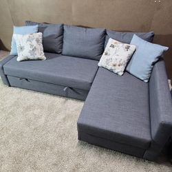 Free Delivery: IKEA Friheten Sectional Sofa Bed & Storage – Excellent Condition