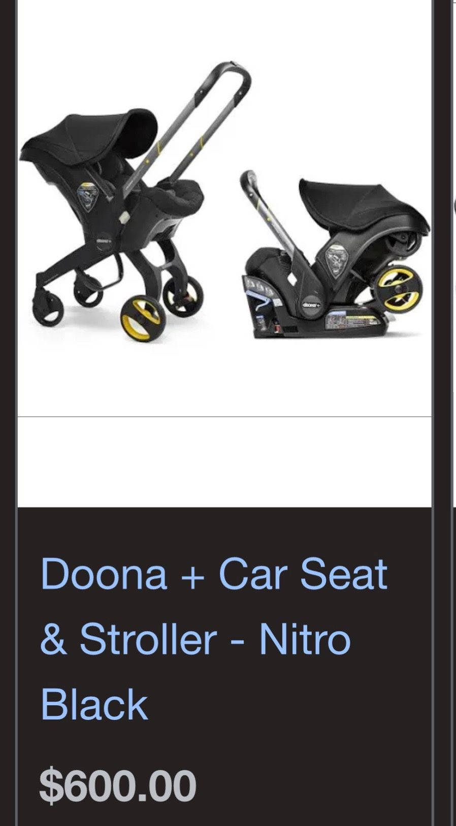 Doona + Car Seat & Stroller - Nitro Black