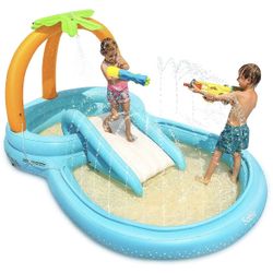 Inflatable Water Pool With Slide Water Slide Swimming Pool For Kids
