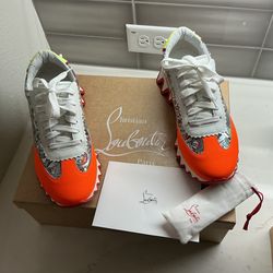 Christian Louboutin///Low-Sneakers/US 8.5/Al| Over P rint/Others/MLT//loubishark trainers graffiti