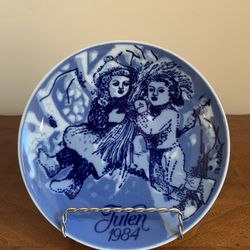 Vintage Julen Christmas Sheaf 1984 plate Porsgrund, Norway 7” diameter