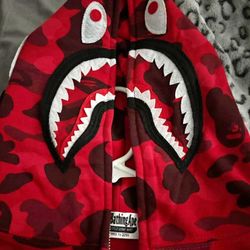 Red Bape Hoodie HMU With Offers 
