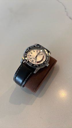 Tourneau Diver-Style Watch Black Leather Strap