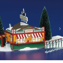 Brand New Retired 2003 DEPT 56 SNOW VILLAGE STARDUST REFRESHMENT STAND BNIB NEVER DISPLAYED OR USED 