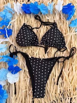 Small polka dot swimsuit
