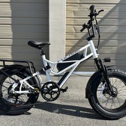FUCARE  Scorpio 20” Dual Suspensions 750 Watt Fat Tire Electric Bike In White 