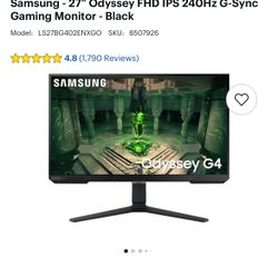 Samsung 27” Odyssey G4 240hz 