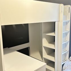 Twin Size Bed With Desk 