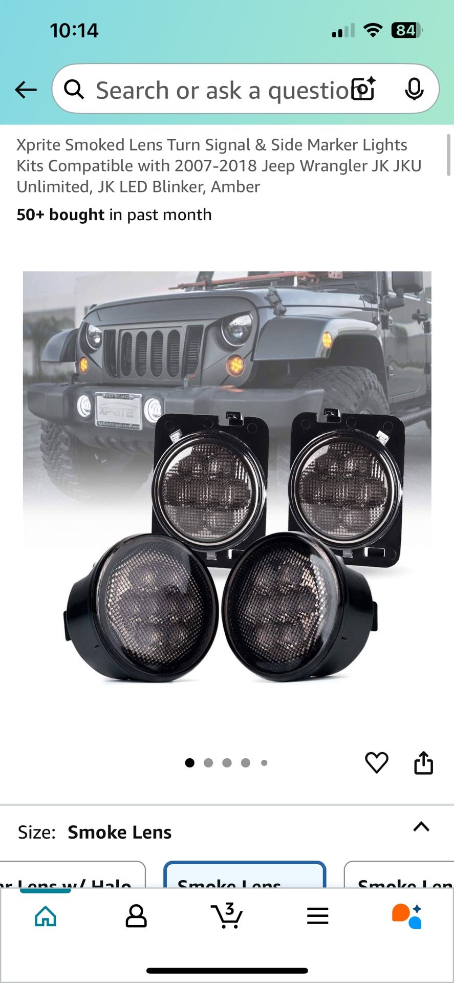 New Xprite 2017-2018 Jeep Wrangler Turn Signal & Side Marker