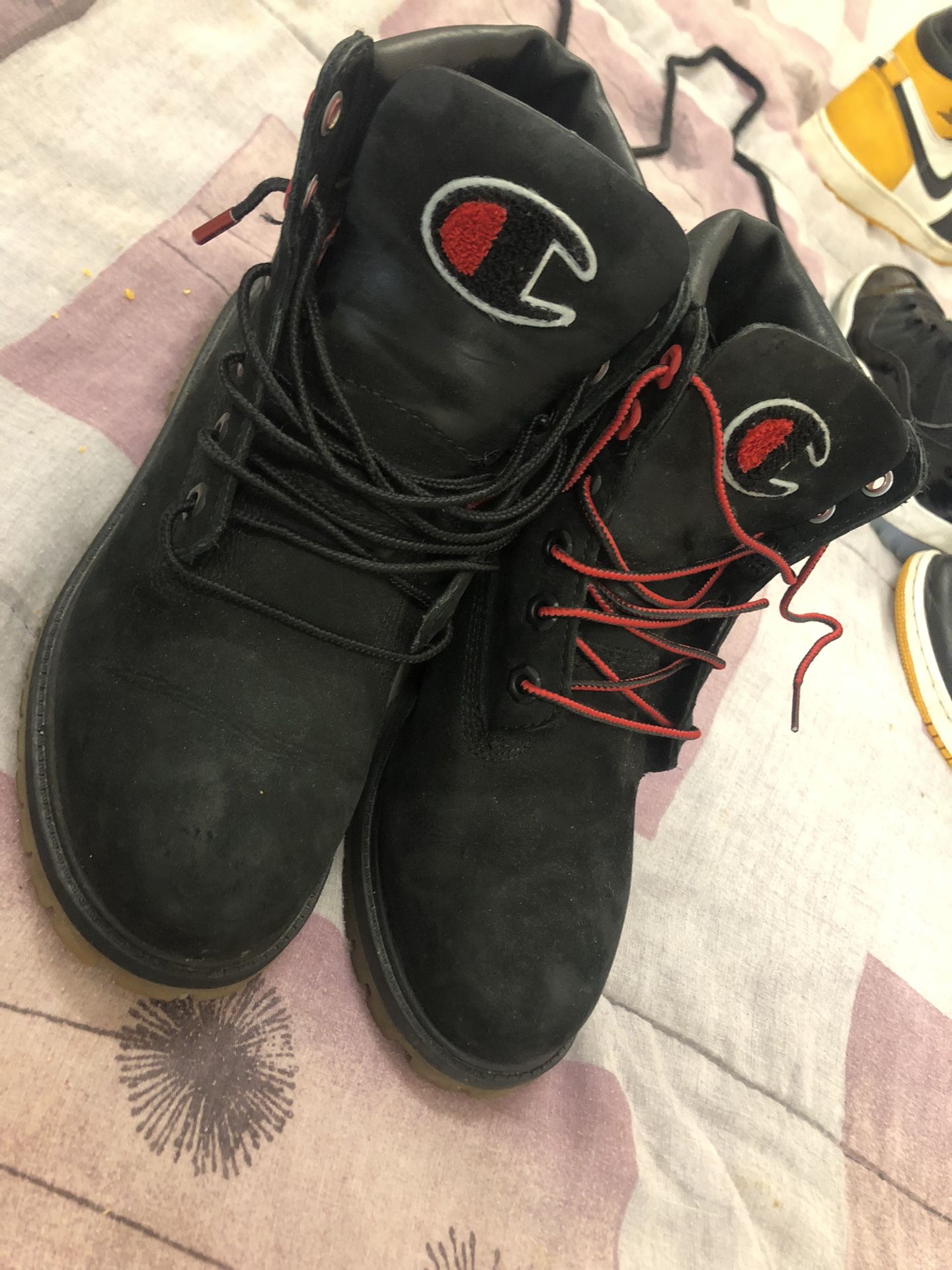 Champion Timberland Boots Size 4y Big Kids