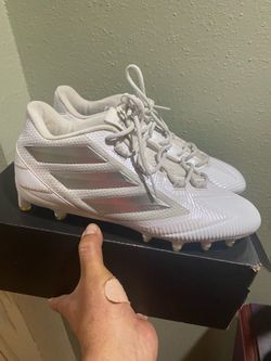 Adidas Freak Carbon Low Football Cleats Cloud White Silver Metallic Mens Size 11.5