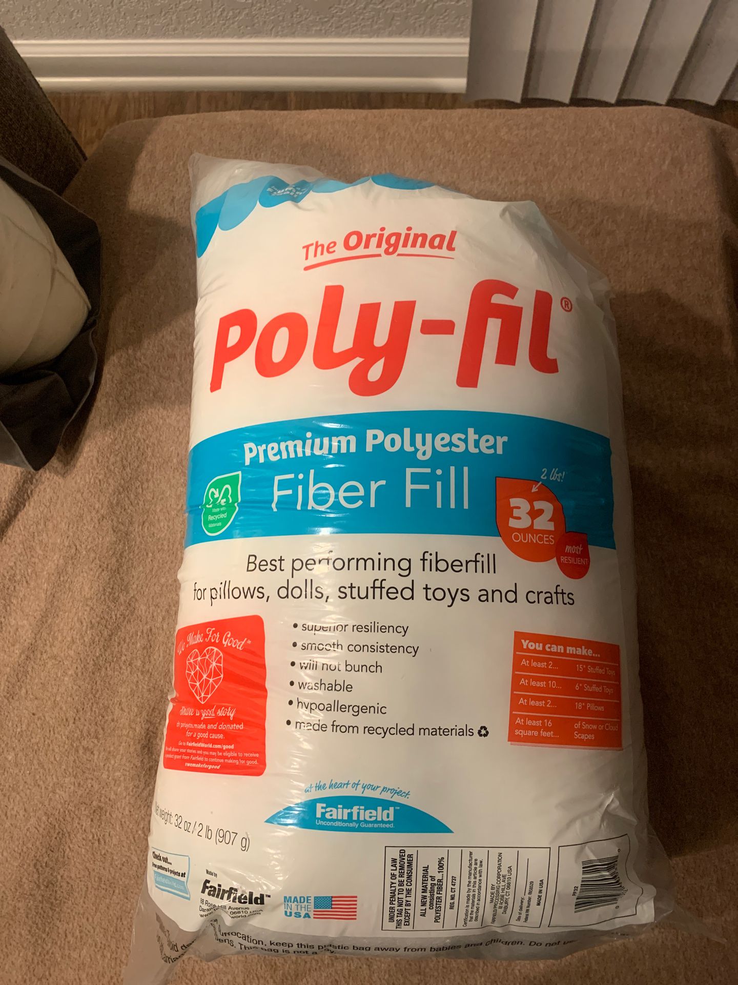 FREE Polyester fiber fill (stuffing)
