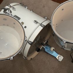 Yamaha Stage Custom 3 Piece Drum Set With Humes & Bang Drum Seeker Case Kick Pedal Ball Mount 