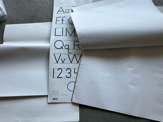 Primary chart paper and blank white poster board