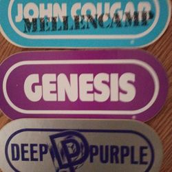 🔥3 Classic Bands Rare WRIF Bumper Stickers 💥