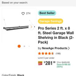 Garage Shelving Mounts To Ceiling Or Wall