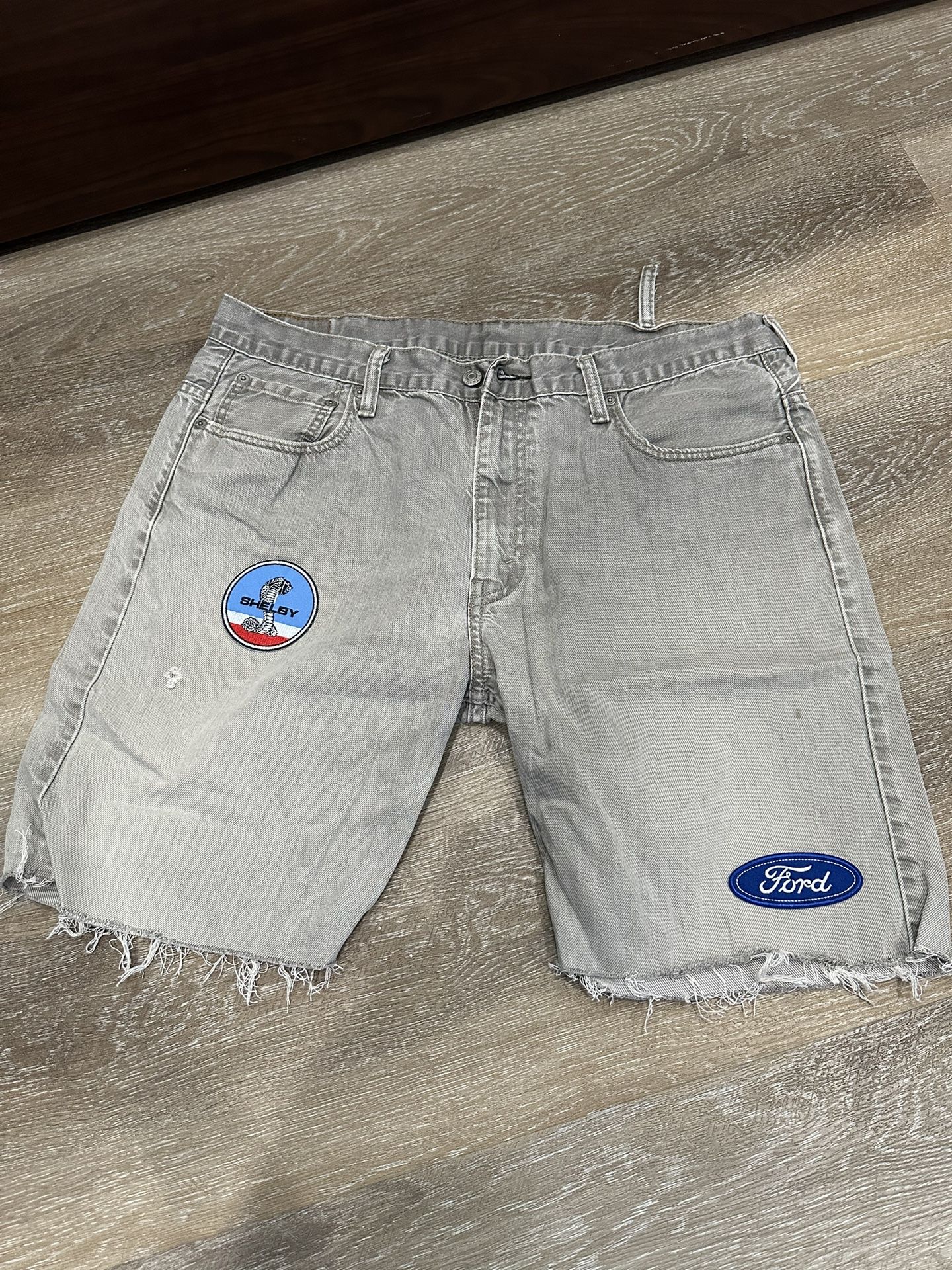 Custom Patch Jean Shorts