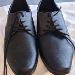 Calvin Klein Men's Black Dress Shoes Size 10W Wide Lace Up Formal