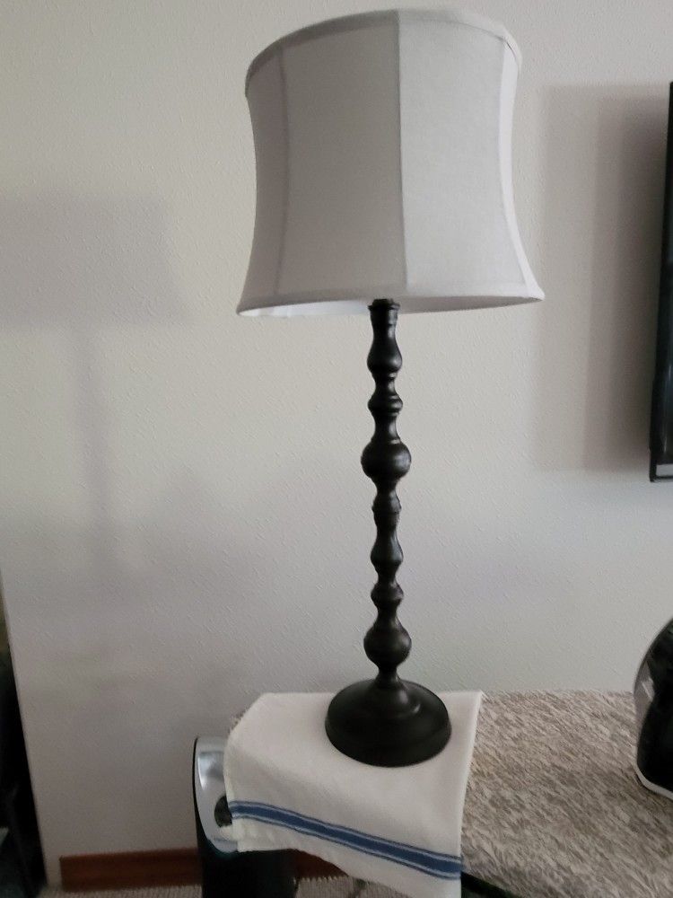 Custom Designer Lamp From Seascape Lighting In California, With Linen Shade,see Details 