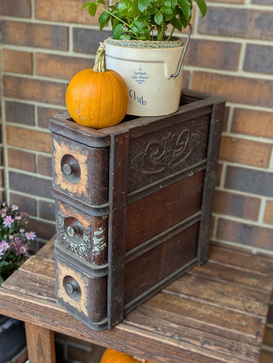 Antique Ornate Singer Treadle Machine Drawers 1907