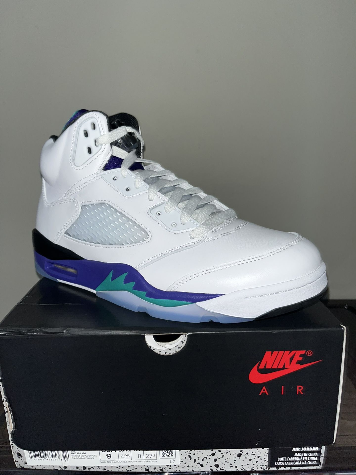 Jordan Retro 5 Grape Size 9