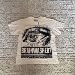 Hellstar Eyeball Brainwashed Tee Shirt In White 