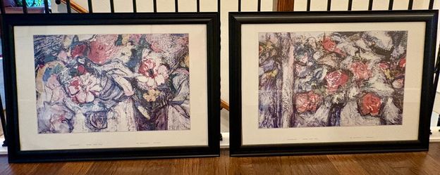 40x28 Two Framed Art Pieces
