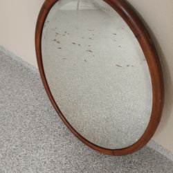 Antique Beveled Oval Mirror