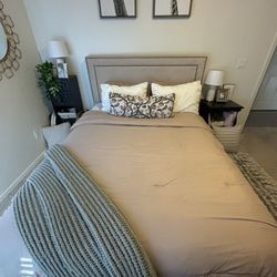 Queen Sized Mattress, Box Spring, Bed Frame