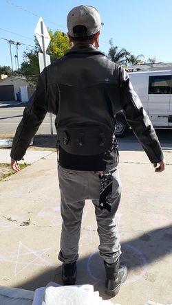 Leather biker jaket