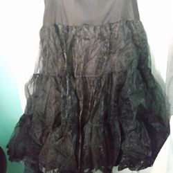 HALLOWEEN COSTUME LONG BLACK CHEER TUTÚ SKIRT