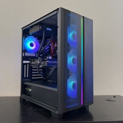 FAST 6 Core Liquid Cooled Custom Gaming PC Computer (i5 9600, 32GB RAM, RX 6600XT = RTX 3060, SSD+HDD)