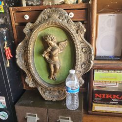 Vintage cherub chalkware