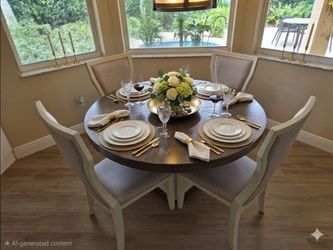 Round pedestal dining table
