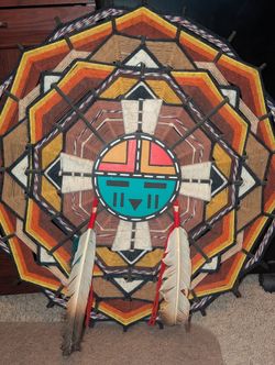Vintage Hopi Dawa Sun God signed by Sandra Davis