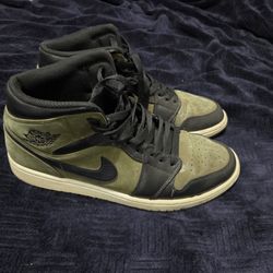 Jordan 1 Mid Olive Green Canvas