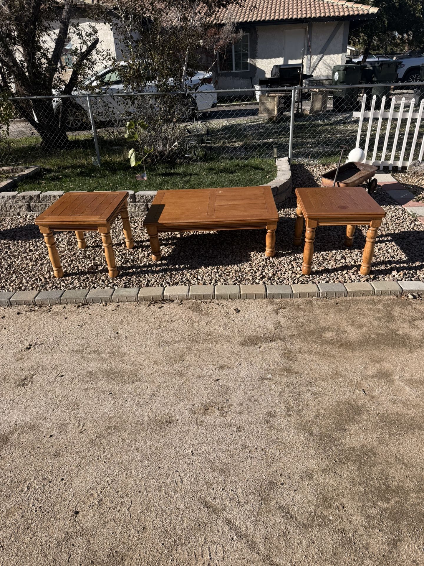 (3) Piece Living Room Coffee Table & End Table Set