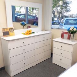 SER DRESSER WITH MIRROR AND NIGHTSTAND
